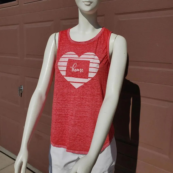 Home Free Red Colorado Stripe Heart Tank Size Small 4/6 NWOT - Picture 3 of 13